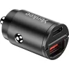 Auto lādētājs YENKEE CAR 02 Power Delivery 30W ar USB-A un USB-C pieslēgvietām