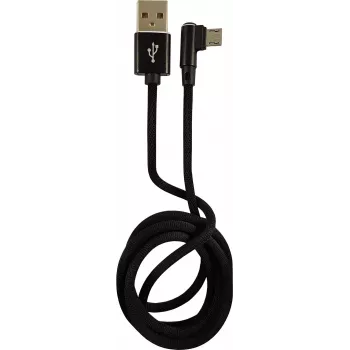 LC-POWER kabelis USB-Micro-1M-2 1m melns, USB A uz Micro-USB (LC-C-USB-MICRO-1M-2)