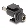 DeLOCK Keystone Module DC 5.5 x 2.5 mm female to DC 5.5 x 2.1 mm male Melns