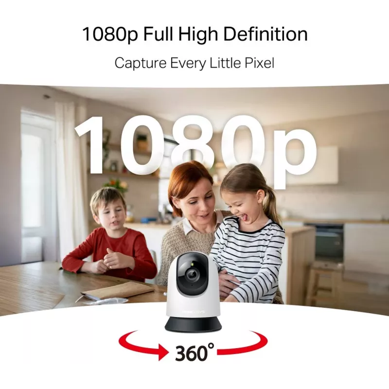 TP-LINK Mercusys MC200 Pan/Tilt mājas drošības Wi-Fi kamera
