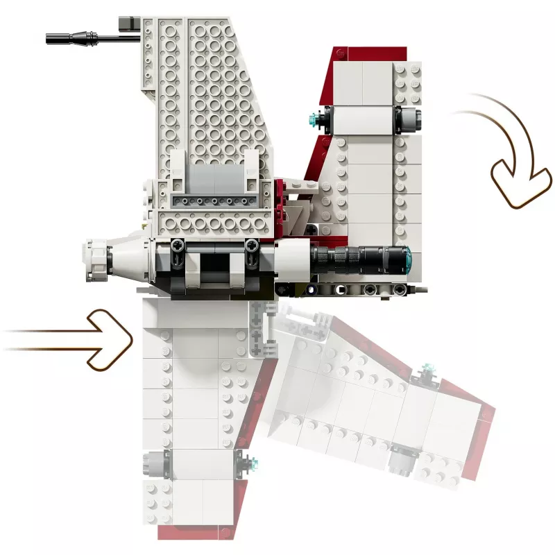 LEGO Star Wars V-19 Torrent Fighter 75432 konstruktors — 567 gab., 3 minifigūras, izstādes un rotaļu modelis