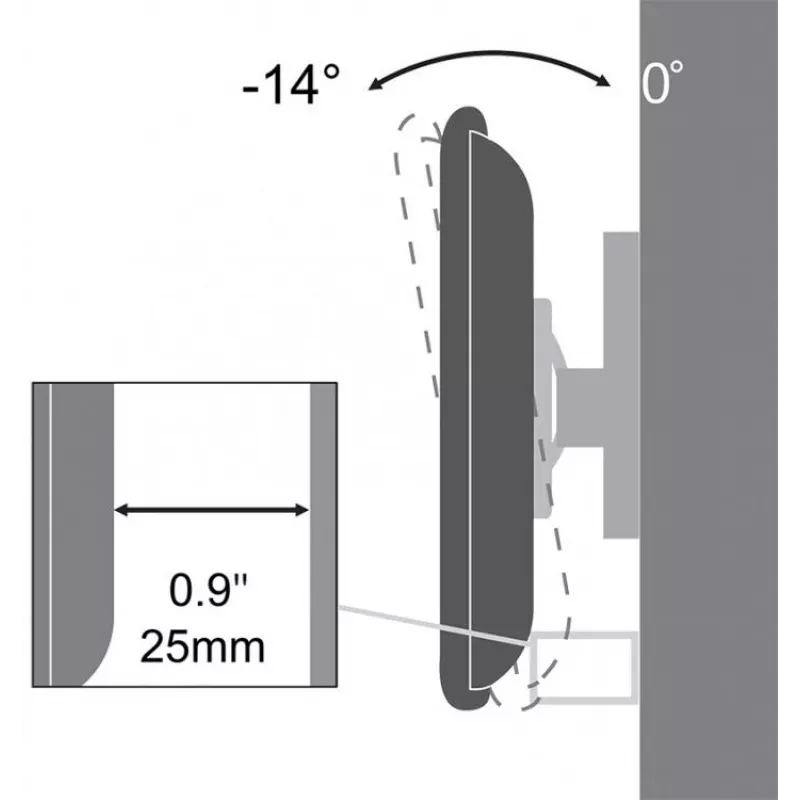 Sbox PLB-3422T Noliecams plakanā ekrāna LED TV stiprinājums 23-43 35kg