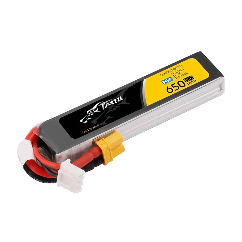 Akumulators Lipo Tattu 2s 650mAh 95C 7.6V HV ar XT30 Long-Pack