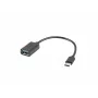 USB kabelis Lanberg AD-OTG-UC-01 0,15 m USB 2.0 USB A USB C Melns