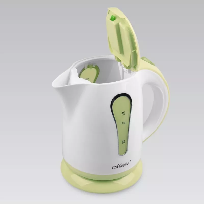Elektriskā tējkanna Maestro MR-028 1 L 1630 W zaļa, plastmasas korpuss, pogas vadība