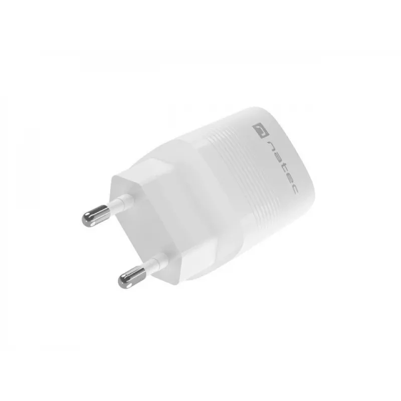 Vadu mobilo ierīču lādētājs NATEC NUC-2140, 30W, USB-C PD 3.0 + USB-A, Samsung AFC, Balts