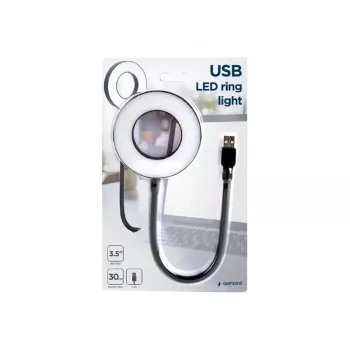 Gembird NL-LEDRING-01 USB LED gredzena lampa | Balta 6500K | N/A