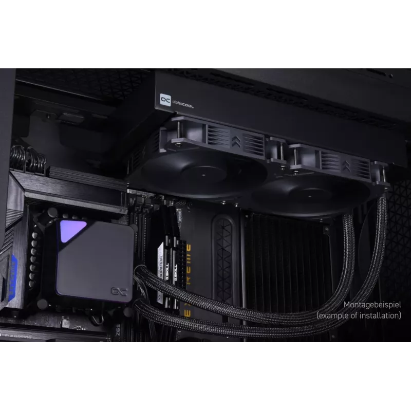 Universāls šķidruma dzesētājs Alphacool Core Ocean T38 AIO 280mm 14 cm Melns