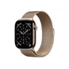 Apple Watch Series 11 GPS + Cellular 46mm Zelta titāna korpuss ar Zelta Milānas cilpu - S/M (MFD74ZR/A)