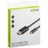 Goobay USB-C–DisplayPort kabelis - Zelta pārklājuma savienotāji, Ultra HD izšķirtspēja līdz 4K @ 60 Hz, C tipa Thunderbolt 3/4–DP adapteris, saderīgs ar