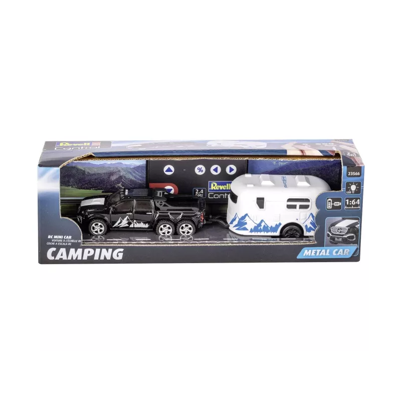 RC auto ar kemperi REVELL 23566 — mini tālvadības modelis, ar bateriju darbināms, rotaļu transportlīdzeklis