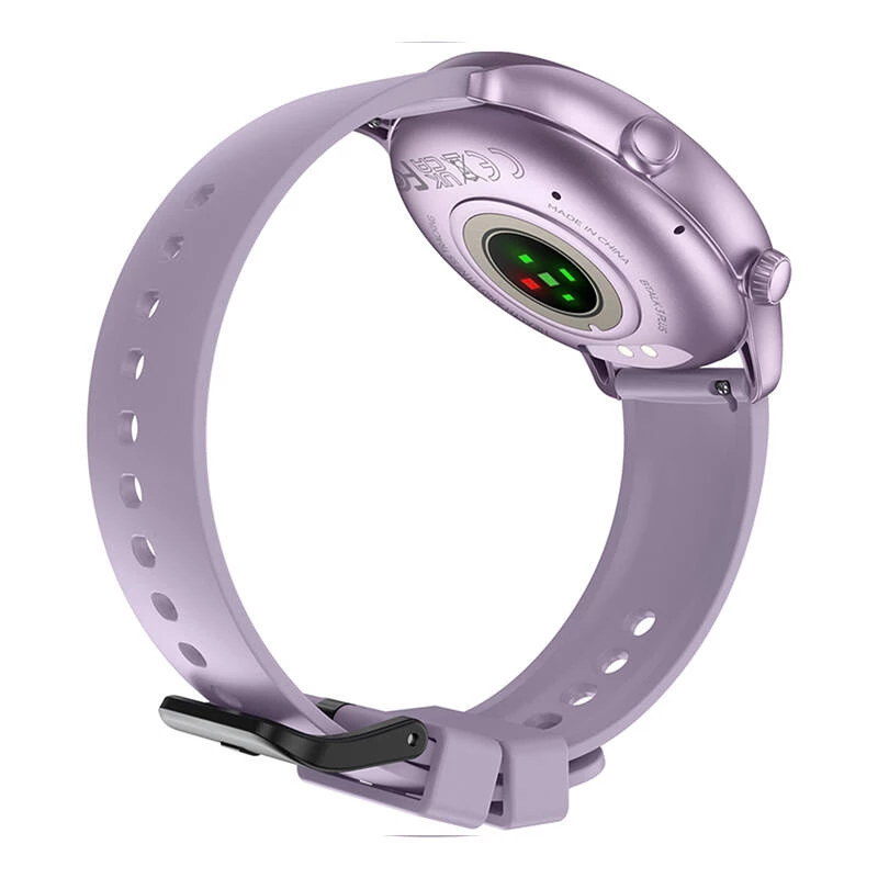 Viedpulkstenis Zeblaze Btalk 3 Plus — 1,39 collu (3,53 cm) IPS 360×360 pikseļi, skārienekrāns, silikona siksniņa, violeta