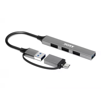 PORT CONNECT | HUB USB-C/USB-A 4 porti USB-A 3.0 5Gbps | 900160