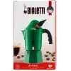 BIALETTI Moka BREAK ALPINA moka katls — 3 krūzes, zaļš, alumīnijs, bakelīta rokturis