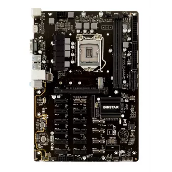 Pamatplate BIOSTAR TB360-BTC PRO 2.0 ATX Intel B360, LGA 1151, 2x DIMM DDR4 līdz 32GB, 11x PCIe x1 + 1x PCIe x16, M.2, SATA III, USB-A