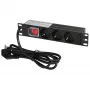 Extralink 10 1U 3 Socket EU Type Power PDU With Switch PDU 3-EU
