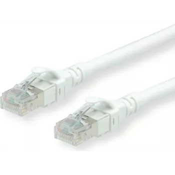 ROLINE - Patch-kabelis - RJ-45 (M) to RJ-45 (M) - 1 m - UTP - CAT 6a - Halogen-Free, Moulded, Stranded - Balts (21.15.2761)