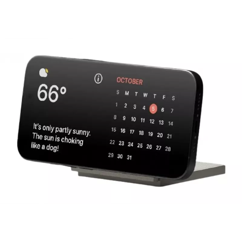 bezvadu lādētājs native union Rise Solo Qi2 Wireless Charger Sandstone iekštelpām USB viedtālrunim saderīgs gaiši pelēks