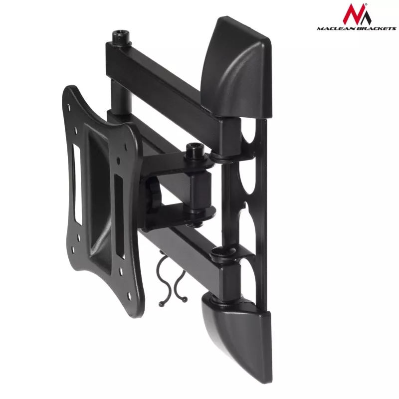 Sienas stiprinājums televizoram/monitoram MACLEAN MC-719, ekrāniem līdz 68,6 cm (27 collas), maks. 15 kg, VESA 100x100, melns