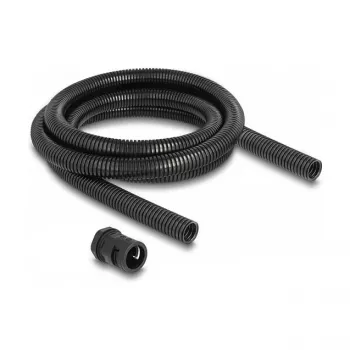 Kabeļu apvalks DeLOCK 60464 Melns 18.5mm 2m