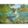 Galda piederumu komplekts schmidt spiele Mark Fredrickson Dog Love dzeltena Labrador 1000 gabali