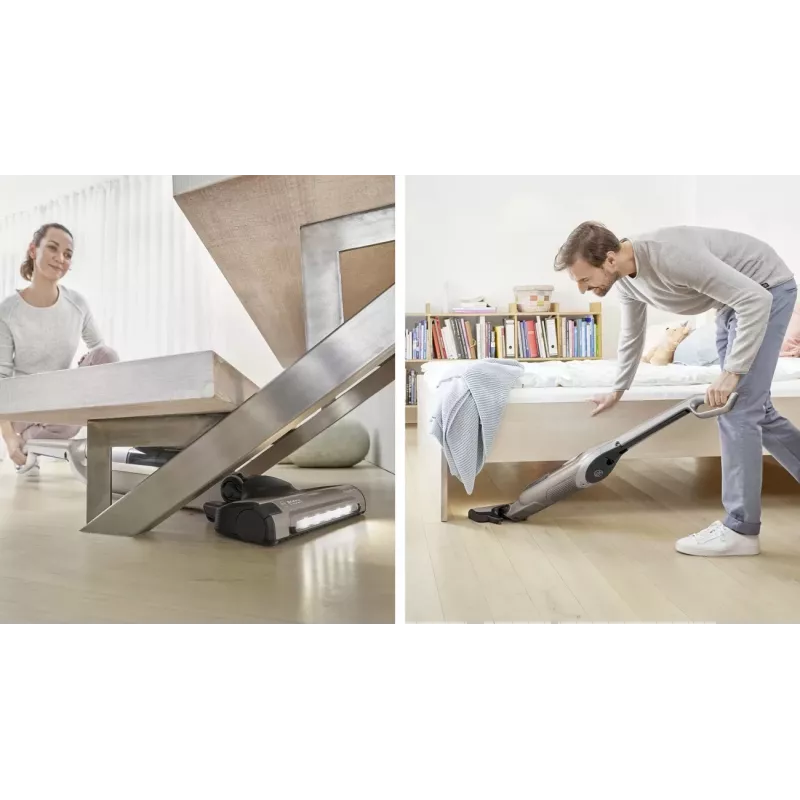 Bosch BBH3ALL23 stieņa putekļsūcējs/elektriskā slota 2-in-1 stieņa putekļsūcējs Ar bateriju Sausā tīrīšana Bez maisiņa 0,4 l Šampanietis, Metālisks