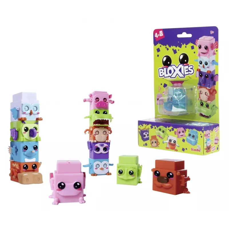 Simba-Dickie Bloxies Series 1 4-Pack jauktas figūriņas