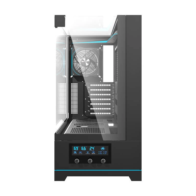 Darkflash DY450 PRO datora korpuss (melns) + 1 ventilators