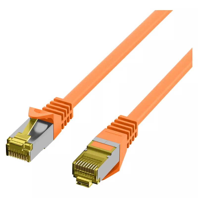 RJ45 komutācijas kabelis Cat.6A S/FTP LSZH Cat.7 neapstrādāts kabelis oranžs