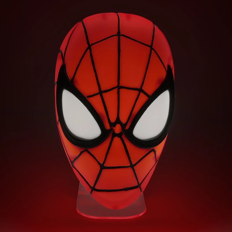 Galda lampa Paladone Spiderman Mask Light — tematisks Zirnekļcilvēka maskas dizains, ar USB barojama LED lampiņa, kompakta naktsgalda lampa