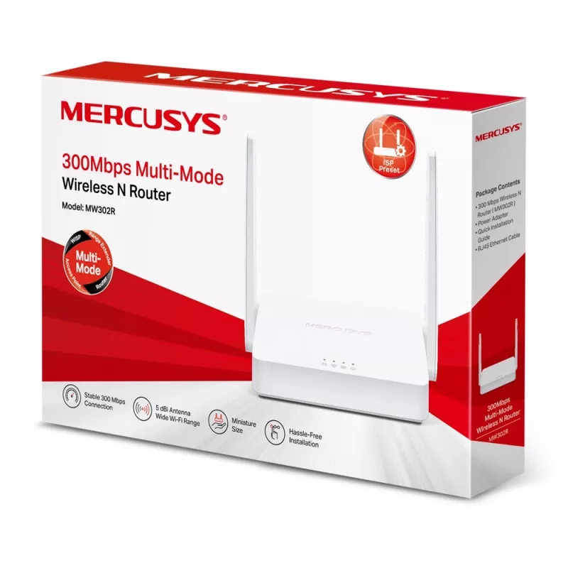 Mercusys MW302R bezvadu maršrutētājs Fast Ethernet vienas joslas (2,4 GHz) balts