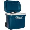 Coleman 50QT Xtreme Wheeled Cooler, zils, plastmasa, poliuretāns (PU), melns, 47 l, 113 kg