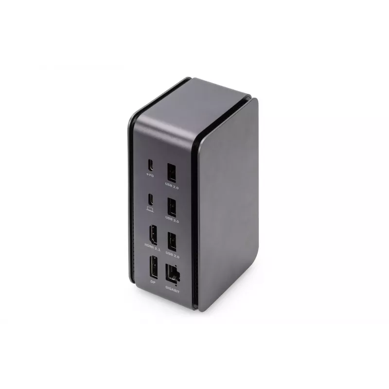 USB4 dokstacija Digitus DA-70897 8K USB Type-C 100 W jaudas piegāde