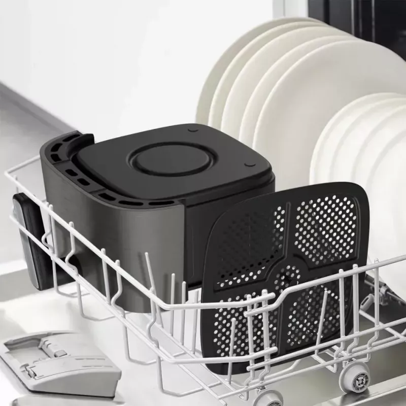 Tefal Easy Fry Silence EY551HE0 fritieris Viens 5 L Brīvi stāvošs Karstā gaisa fritieris Melna, Pelēka, Nerūsējošais tērauds