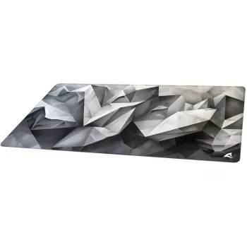 Spēļu peles paliktnis Sharkoon SKILLER SGP40 D17, abstrakts kristālisks dizains, pelēks/balts, 1000 x 500 mm