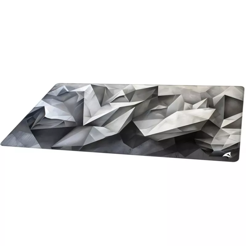 Spēļu peles paliktnis Sharkoon SKILLER SGP40 D17, abstrakts kristālisks dizains, pelēks/balts, 1000 x 500 mm