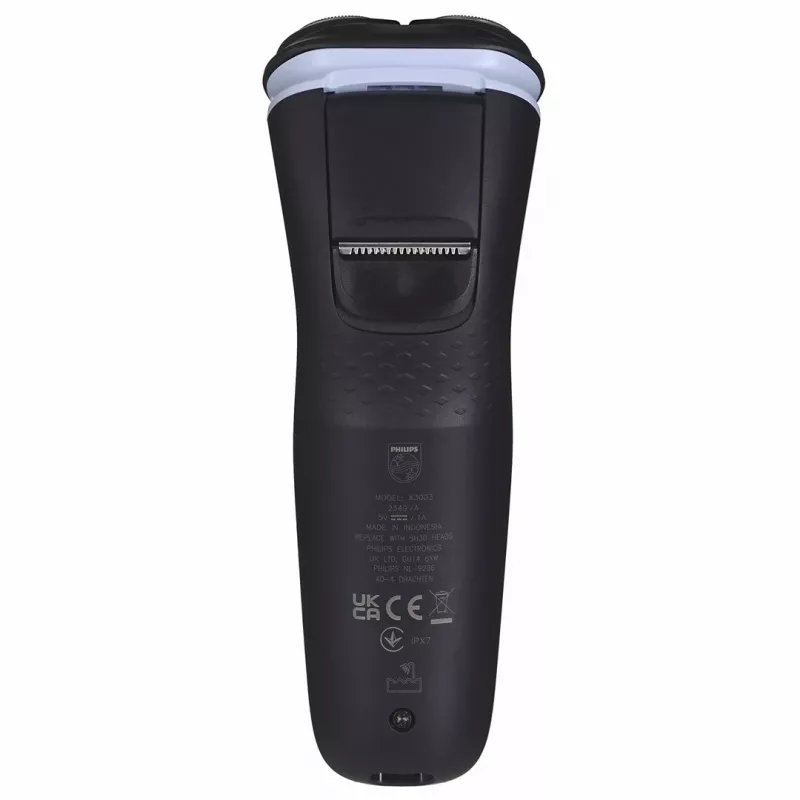 Elektriskais rotācijas skuveklis Philips 3000X Series X3003/00 — 3 galviņas, mitrai un sausai, NiMH akumulators, 40 min darbības laiks