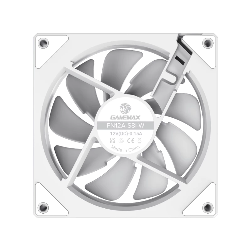 Gamemax | Korpusa ventilators | FN12A-S8I | Balts