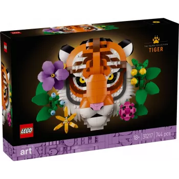 Konstrukcijas rotaļlieta LEGO Art Fauna Collection Tiger komplekts 31217 - uzbūvējams tīģera modelis