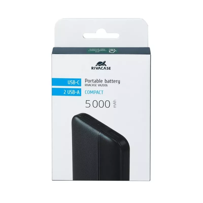 Ārējais akumulators USB 5000MAH/VA2006 melns Rivacase