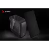 PC korpuss SAVIO Noctis Flow — Cube Mini‑ITX/Micro‑ATX/ATX, 3x120mm priekšā, 1x120mm aizmugurē, 2x3.5 collu + 3x2.5 collu sloti, rūdīts stikls