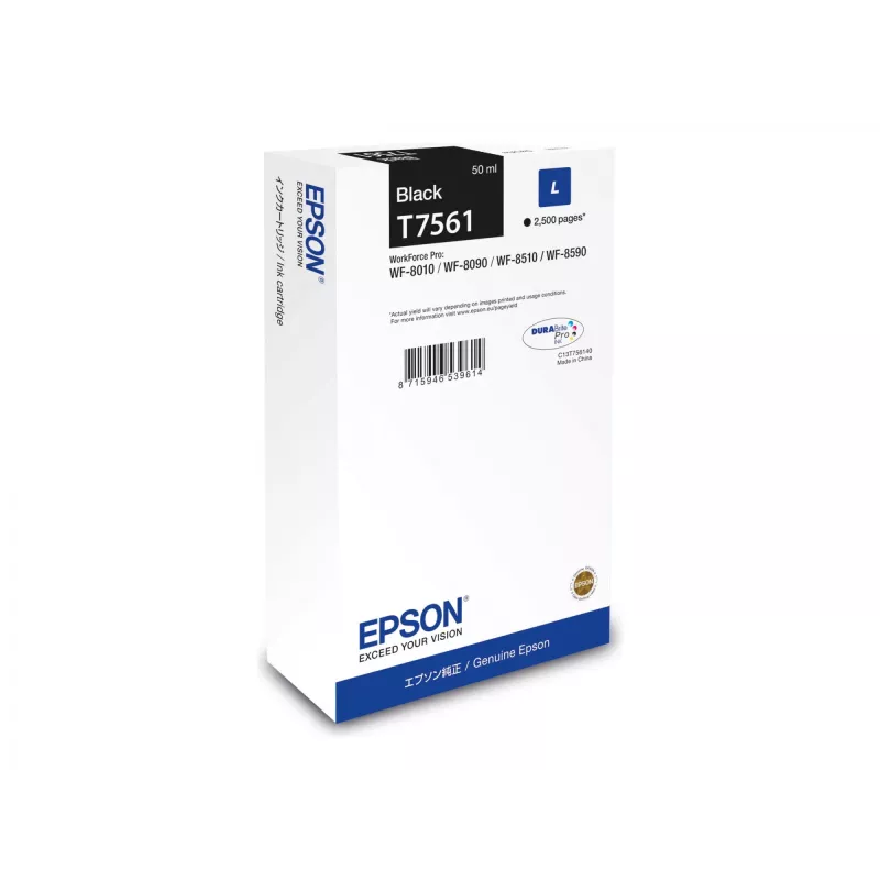 Epson C13T75614N tintes kasetne 1 gab. Oriģināla Melna