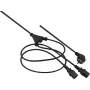 helos strāvas Y-kabelis 262674 — 2,0 m, 2× IEC C13 uz 1× IEC C14, melns