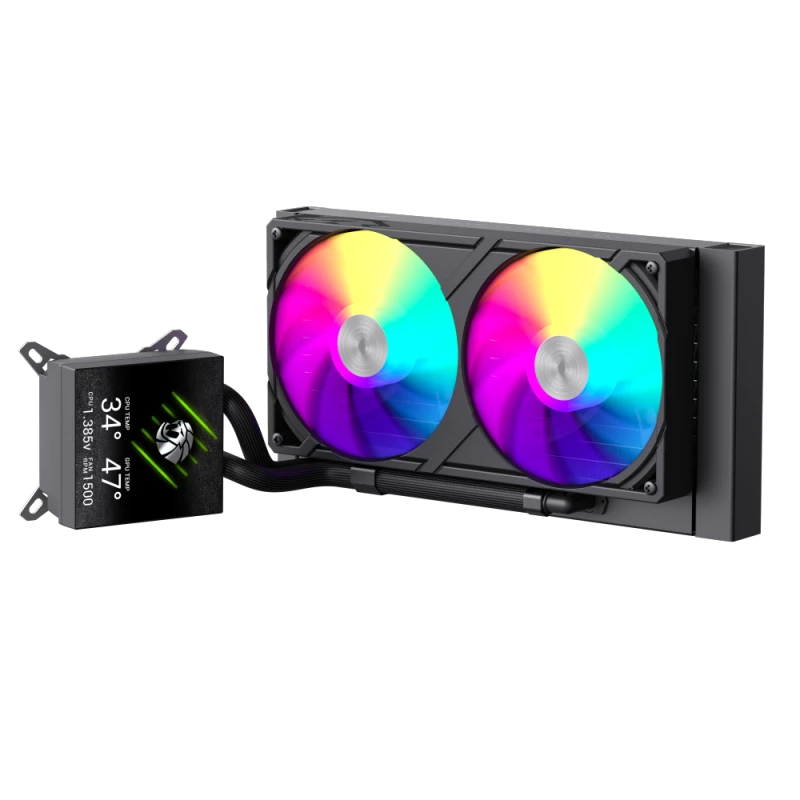 Gamemax CPU šķidruma dzesētājs | GLACIER 240 LCD BK | Intel, AMD