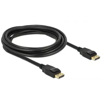 Delock - DisplayPort kabelis - DisplayPort (vīr.) uz DisplayPort (vīr.) - 3 m - aizbīdnis - melns