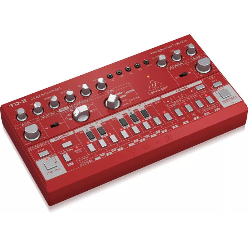 Analogais sintezators Behringer TD-3-RD sarkans 9V DC