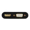 HDMI uz VGA adapteris GEMBIRD A-HDMIM-HDMIFVGAF-01, HDMI vīrišķais uz VGA izeju, 0,15 m, melns