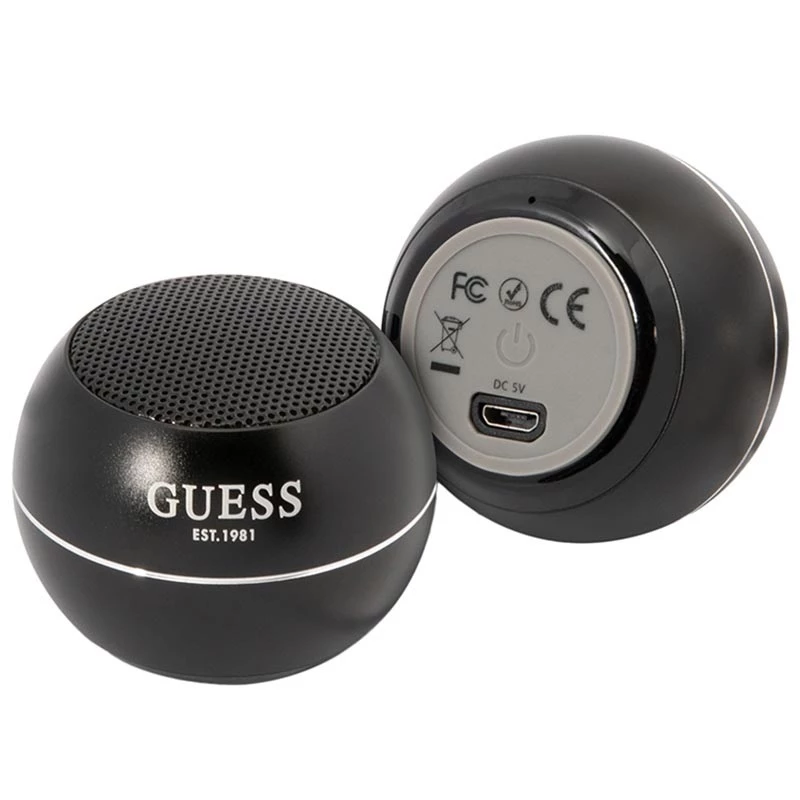 Pārnēsājams skaļrunis Guess Mini Bluetooth skaļrunis 3 W melns