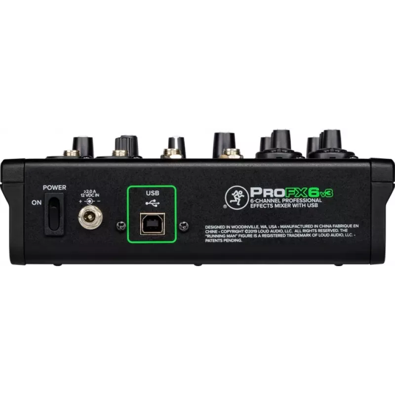 Mixer Mackie ProFX6v3 kompakts 6 kanālu analogais mikseris ar USB saskarni