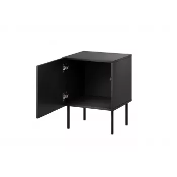 Naktsgaldiņš Cama Meble SIENA, komplektā 2 gab., 44,5×40×59 cm, melns matēts, MDF un kokšķiedru plātne